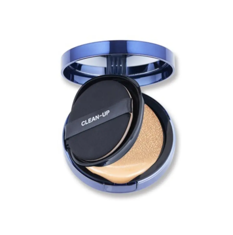 CU Skin – Clean-Up Skinfit Cushion Pact (Ton 21) – Інноваційний кушон зі змінним блоком SPF50+ PA+++ (Тон 21) 15 г + 15 г
