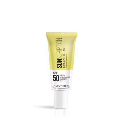 Instytutum - Sunscription Dark Spot Defence SPF50 Travel Size - Сонцезахисний крем проти пігментних плям 3-в-1 для УФ-захисту, освітлення та догляду за шкірою 10 мл