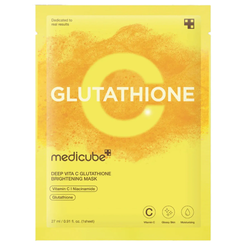 Medicube – Deep Vita C Glutatihione Brightening Mask – Тканинна маска з вітаміном С для освітлення та сяйва 27 мл