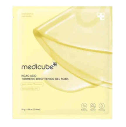 Medicube – Kojic Acid Turmeric Brightening Gel Mask – Освітлювальна гідрогелева маска з койєвою кислотою та куркумою 1 шт * 28 г