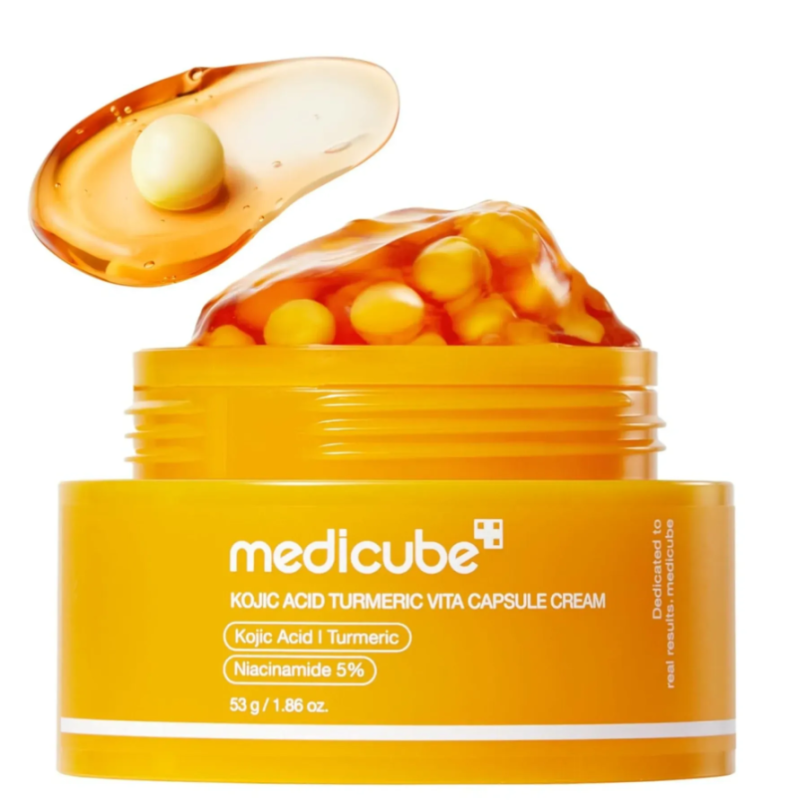 Medicube – Kojic Acid Turmeric Vita Capsule Cream – Освітлювальний капсульний крем з койєвою кислотою та куркумою 53 г