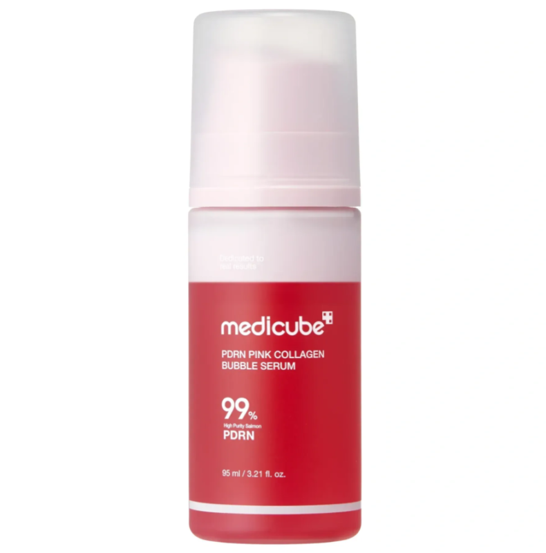Medicube – PDRN Pink Collagen Bubble Serum – Відновлювальна бульбашкова сироватка з полінуклеотидами та колагеном 95 мл