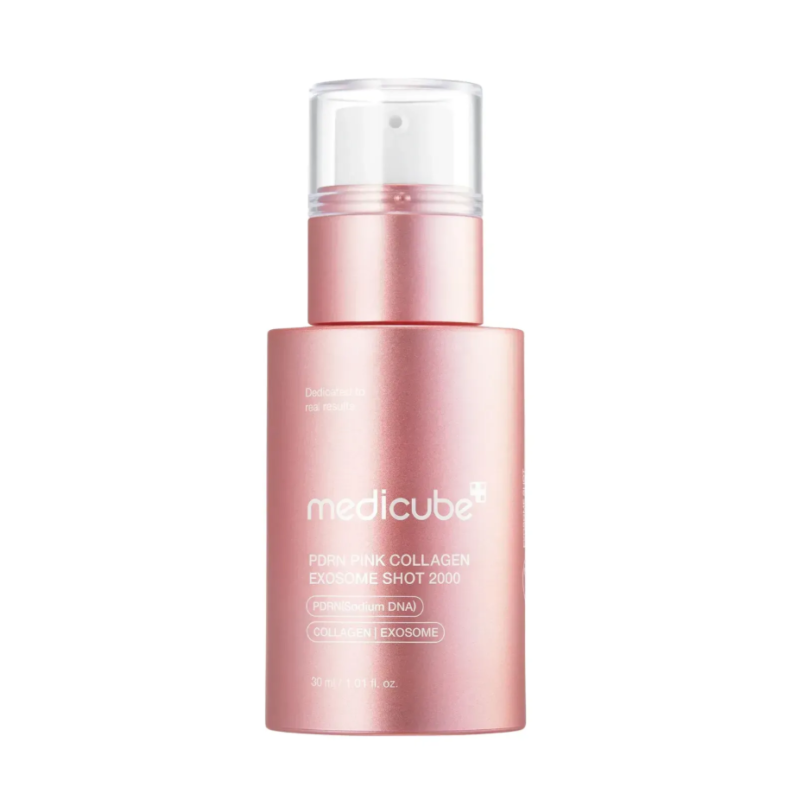 Medicube – PDRN Pink Collagen Exosome Shot 7500 – Регенеруюча сироватка з полінуклеотидами, екзосомами та спікулами 30 мл
