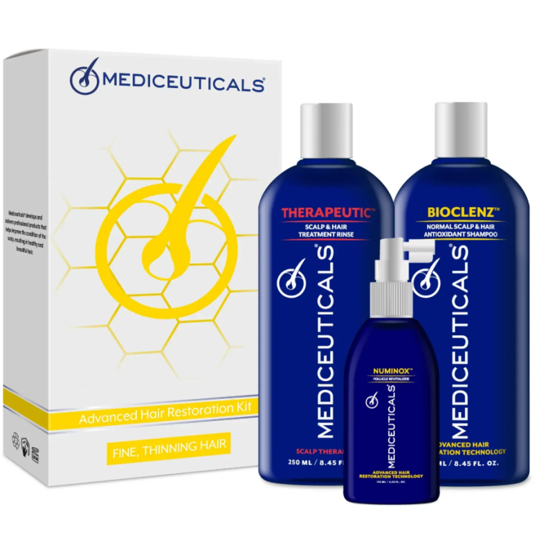 Mediceuticals – Advanced Hair Restoration Kit Fine, Thinning Hair – Набір для стимулювання росту волосся, тонке волосся