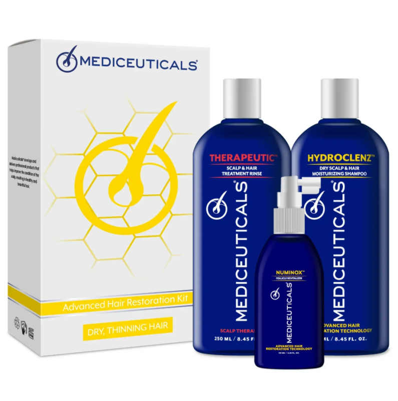 Mediceuticals – Advanced Hair Restoration Kit Dry,Thinning Hair – Набір для стимулювання росту волосся, сухе волосся