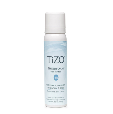 TiZO – SheerFoam Body & Face Non-Tinted SPF 30 – Мінеральна сонцезахисна пінка для обличчя та тіла без відтінку 100 мл