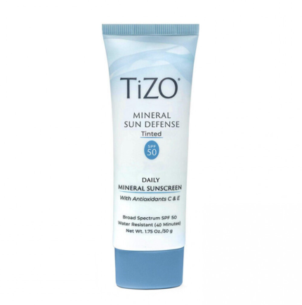 TiZO – Mineral Sun Defense Tinted SPF 50 – Мінеральний сонцезахисний крем з відтінком 50 г
