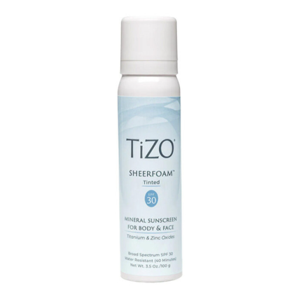 TiZO – SheerFoam Body & Face Tinted SPF 30 – Мінеральна сонцезахисна пінка для обличчя та тіла тонуюча 100 мл