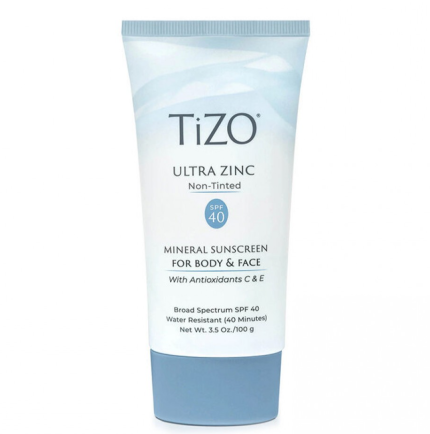 TiZO – Ultra Zinc Body & Face Non-Tinted SPF 40 – Мінеральний сонцезахисний крем для обличчя та тіла без відтінку 100 мл