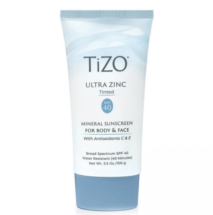 TiZO – Ultra Zinc Body & Face Tinted SPF 40 – Мінеральний сонцезахисний крем для обличчя та тіла тонуючий 100 мл