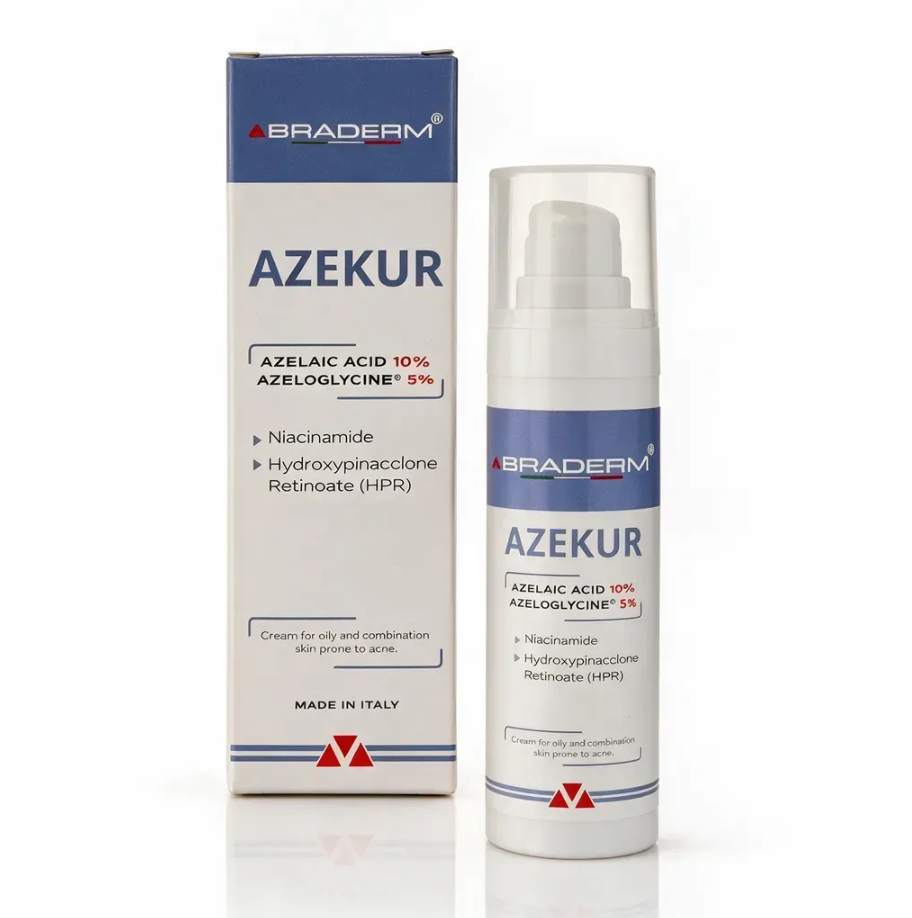 Крем для комплексного контролю акне та підтримки ремісії Braderm Azekur Cream1